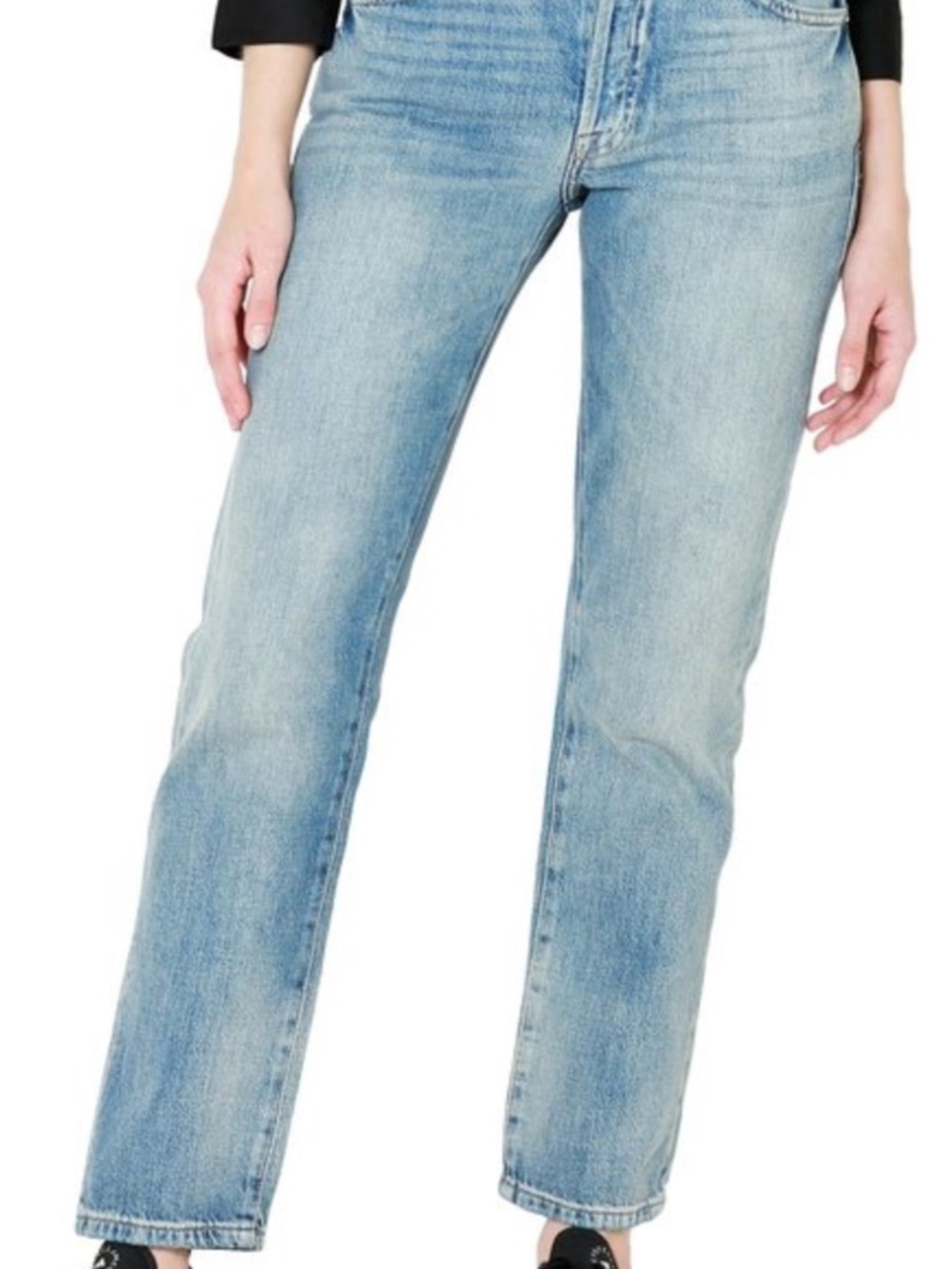 Frame Denim Le Slouch Light Blue Straight-Leg Jeans 25